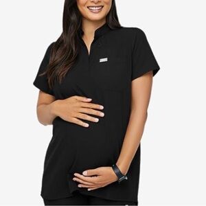 Figs Kitale Maternity Scrub Top - Black - Size M
